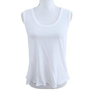 Frank & Eileen Tee Lab Classic White Sleeveless Distressed-Design T-Shirt